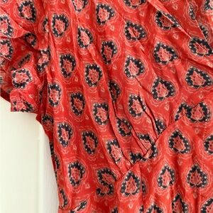 Red and Black Patterned Dress